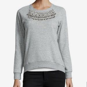 BCBG MAXAZRIA - Embellished sweatshirt